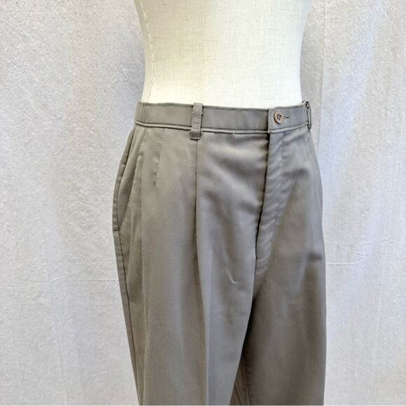 Levi's taupe Bend Over vintage 70s straight leg pleat twill trouser size 14 - Picture 4 of 14